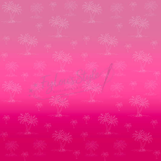Vorbestellung Panel Palm Sunset Pink Bio Jersey Überbreite