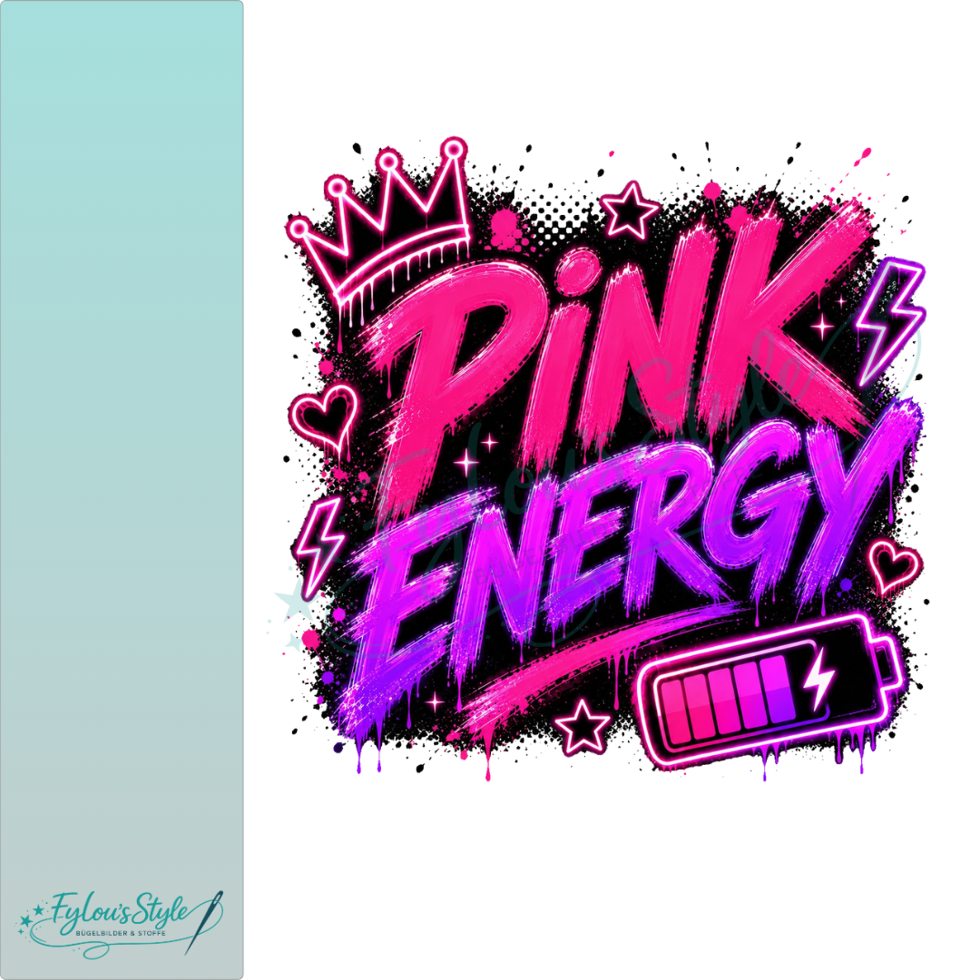 Bügelbild Pink Energy