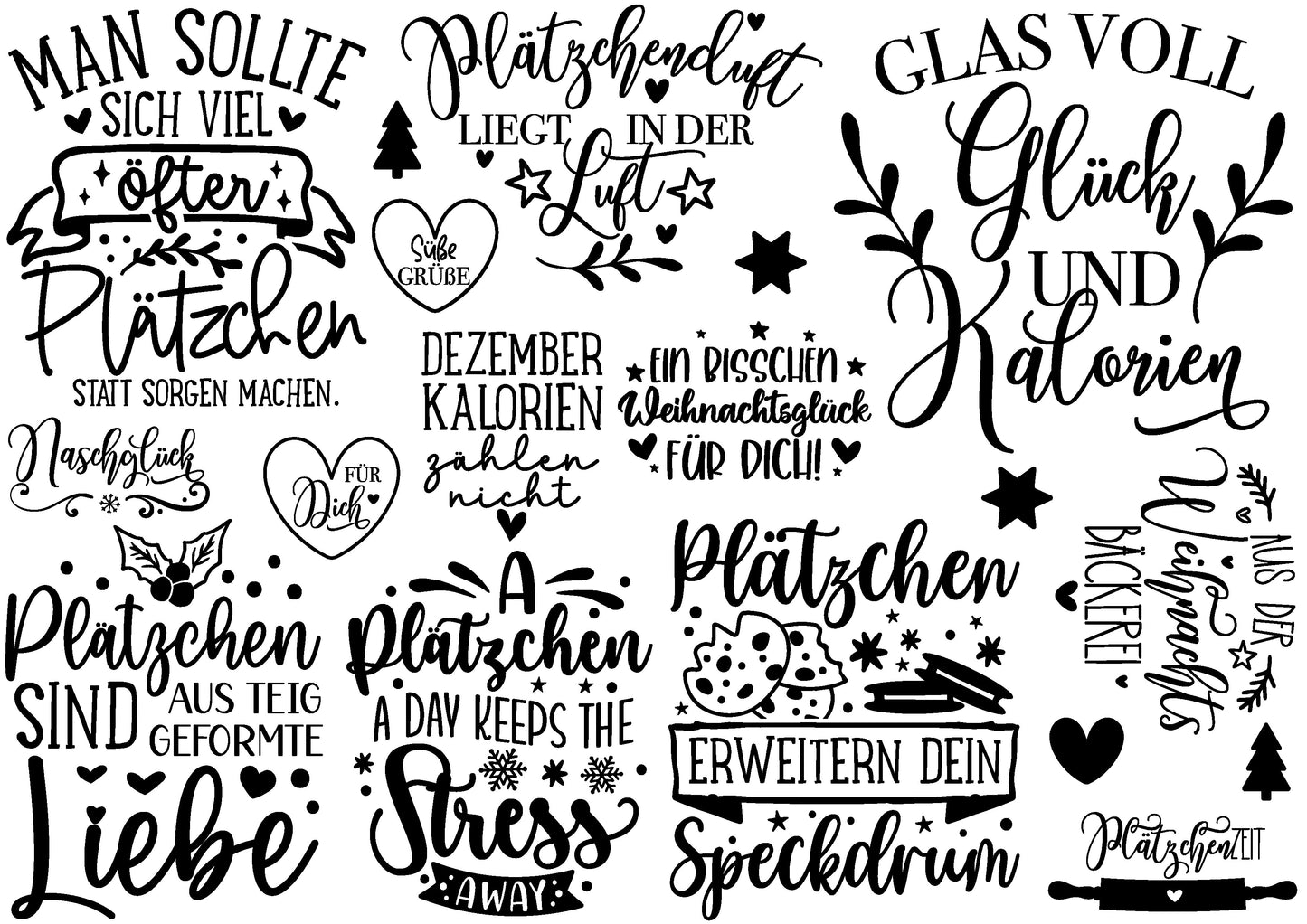 A4 Bogen Rub ON Sticker  Plätzchen #2