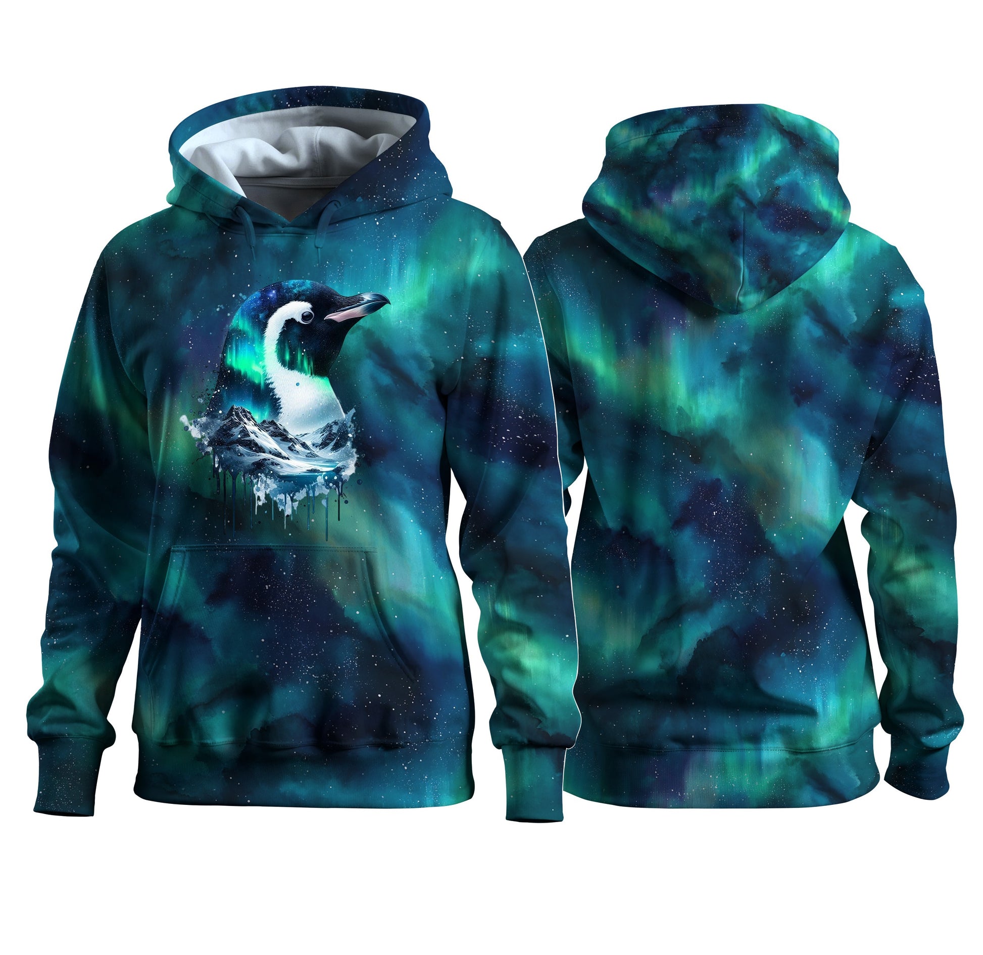 Winterkleidung aus Polarzauber Türkis Blau Stoff