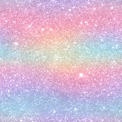 Vorbestellung Bio Jersey "Verlauf Regenbogen Glitzer " Überbreite