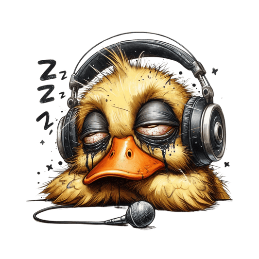 Bügelbild schläfrige Ente #2