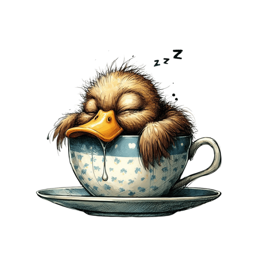 Bügelbild schläfrige Ente #1
