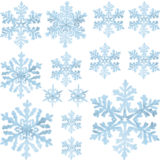 Bügelbild Bogen Schneeflocken Bundle #2