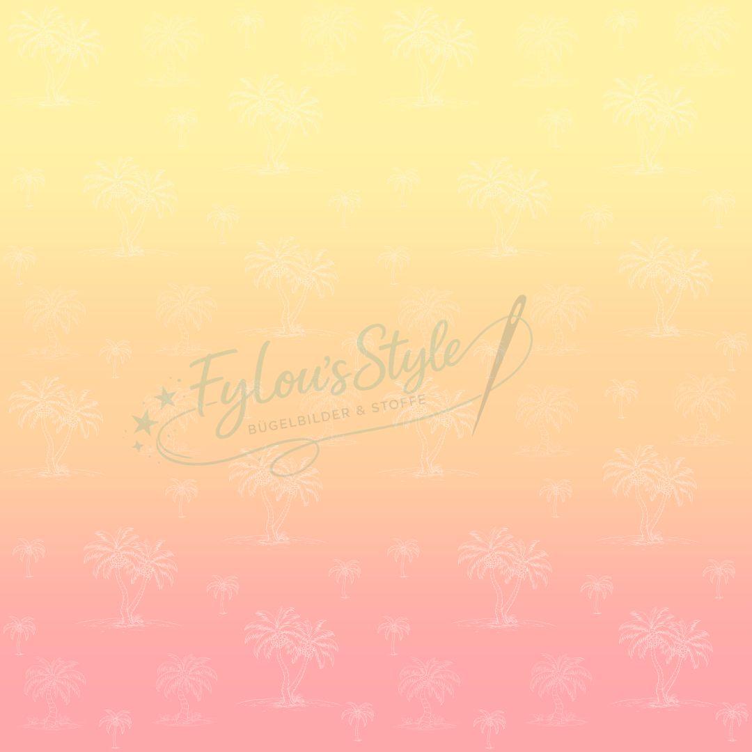 Vorbestellung Panel Palm Sunset Sommerprise Bio Jersey Überbreite
