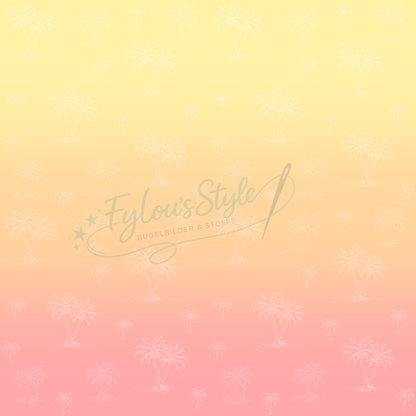 Vorbestellung Panel Palm Sunset Sommerprise Bio Jersey Überbreite