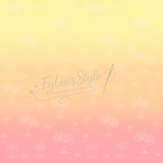 Vorbestellung Panel Palm Sunset Sommerprise Bio Jersey Überbreite