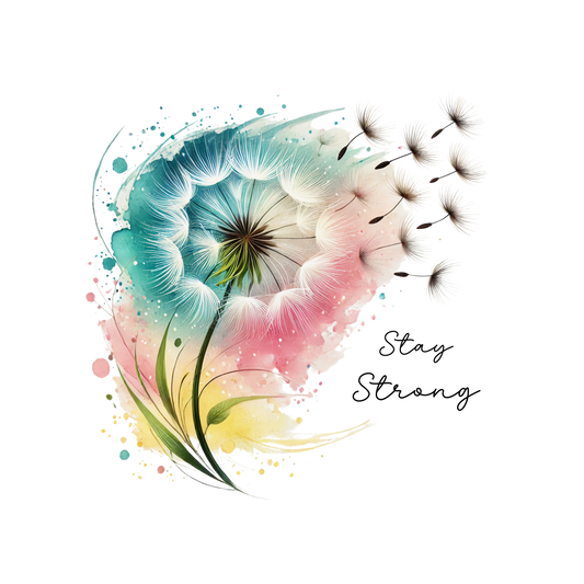 Bügelbild stay strong -  Pusteblume Watercolor