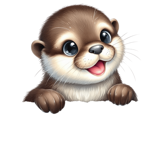 Bügelbild süße Guck guck Otter
