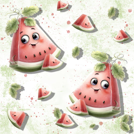 Kinderstoff süße Melonenfreunde