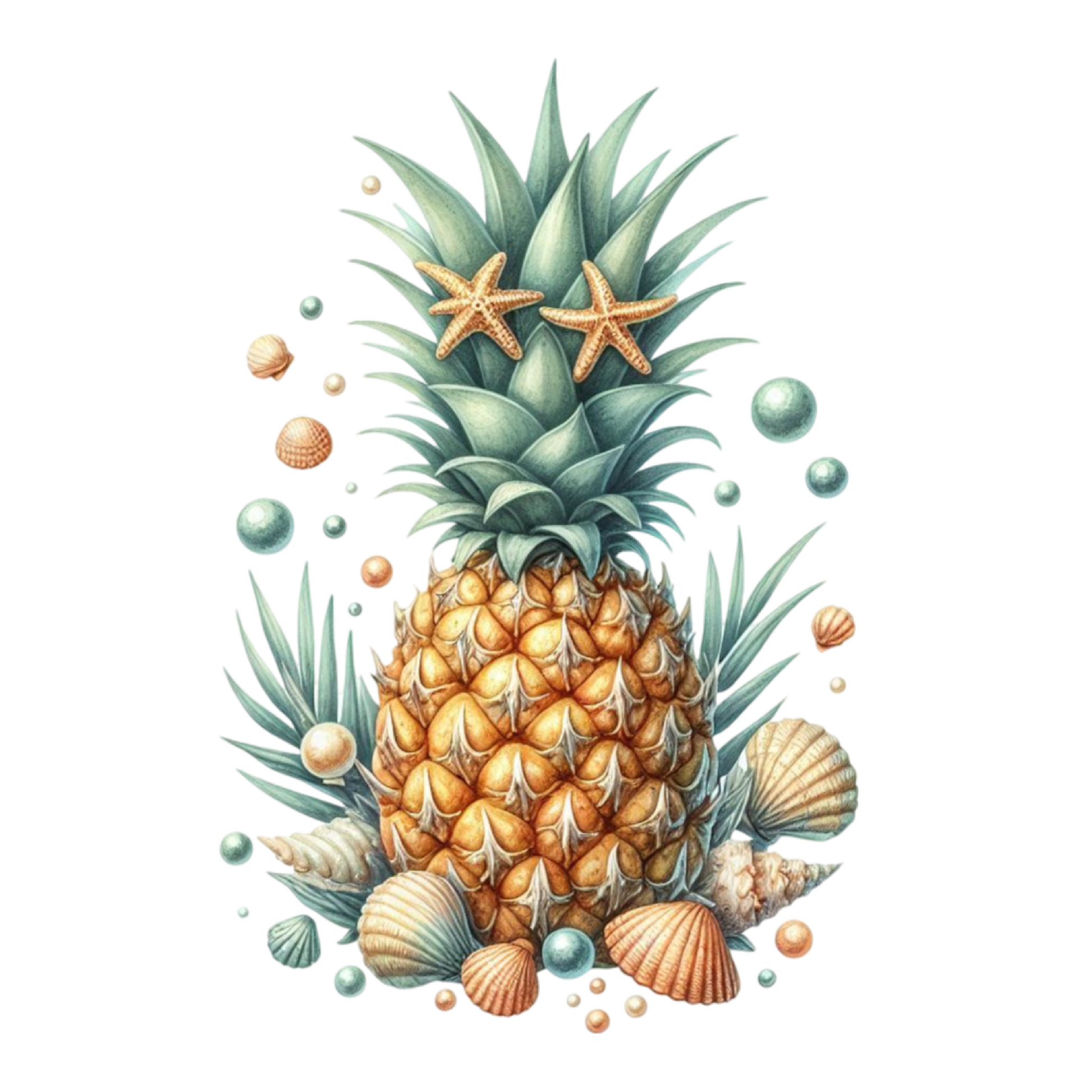 Bügelbild süße Sommer Ananas #14 Fylou's Style