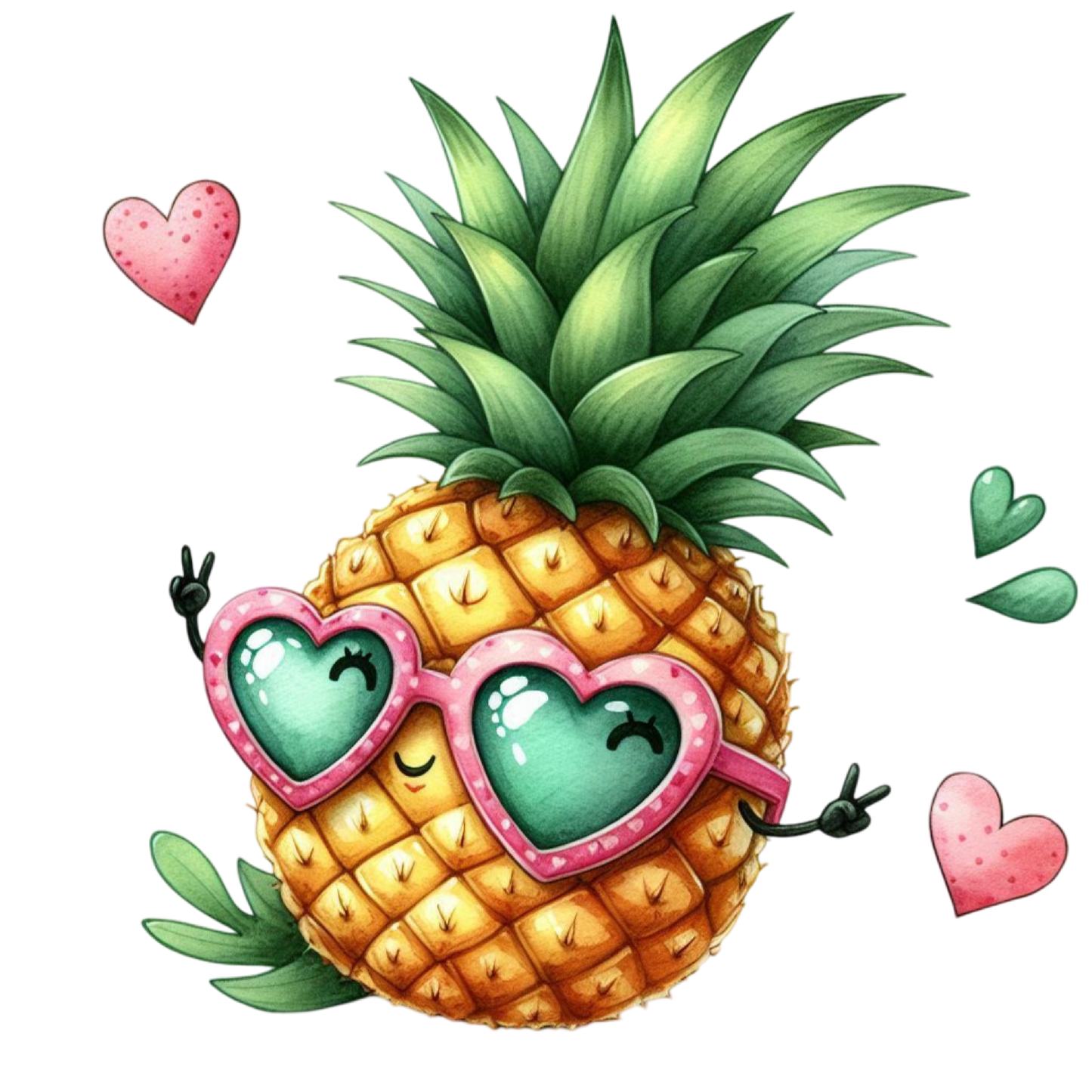 Bügelbild süße Sommer Ananas #24 Fylou's Style