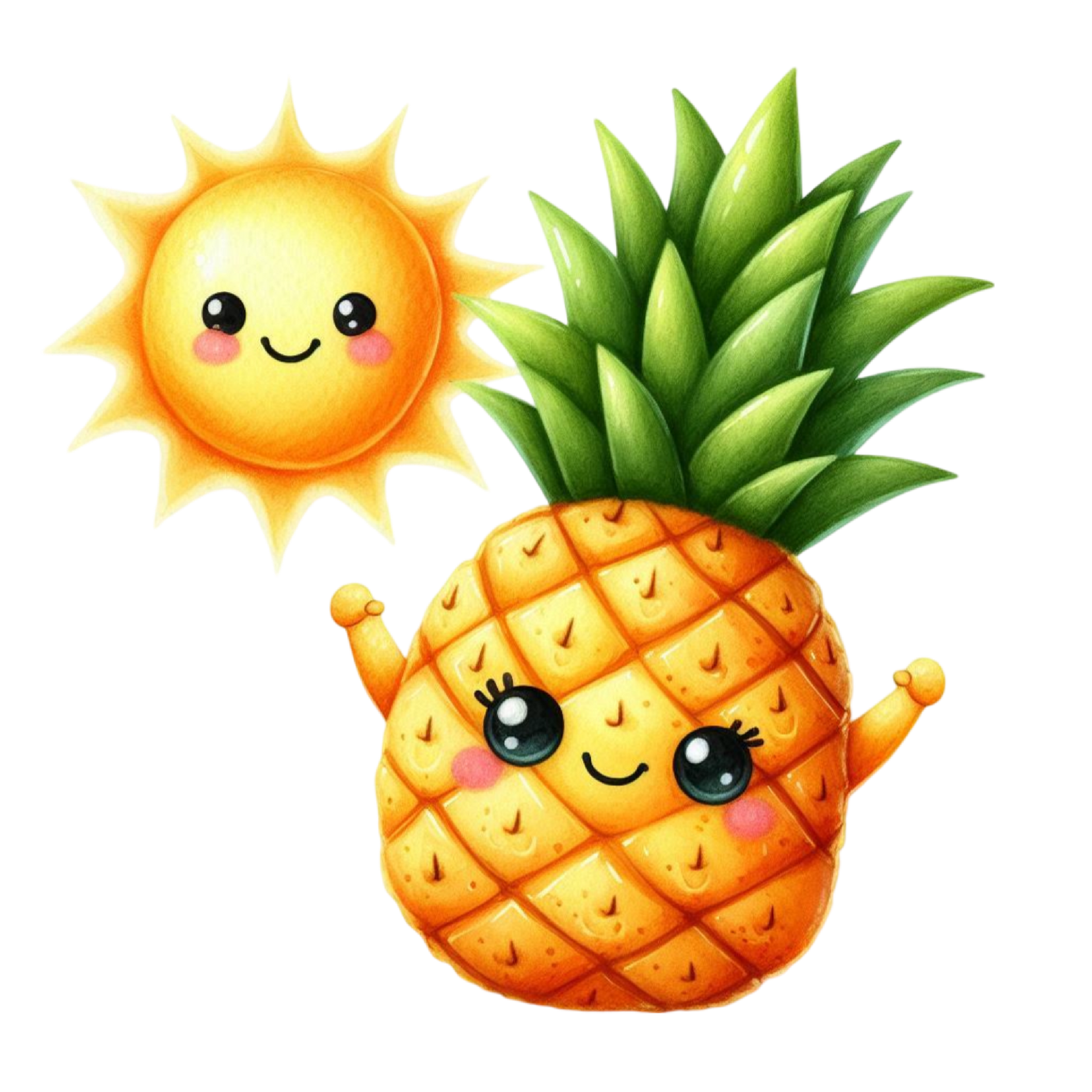 Bügelbild süße Sommer Ananas #4 Fylou's Style