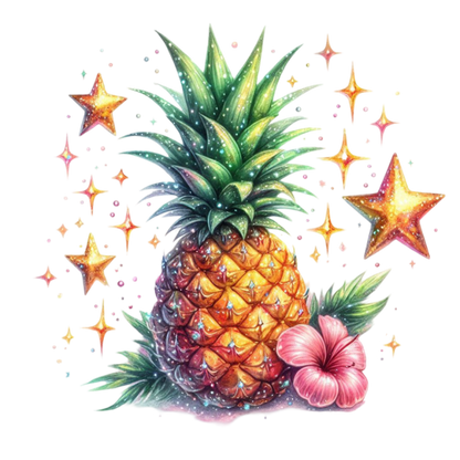 Bügelbild süße Sommer Ananas #9 Fylou's Style