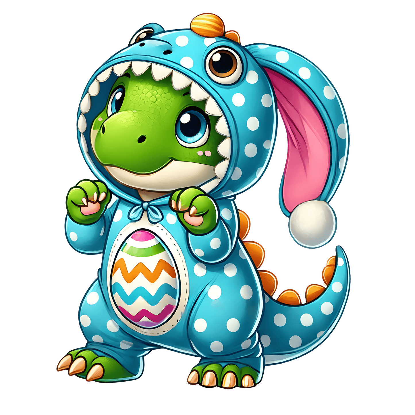 Bügelbild süßer Oster Dino #1