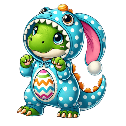 Bügelbild süßer Oster Dino #1
