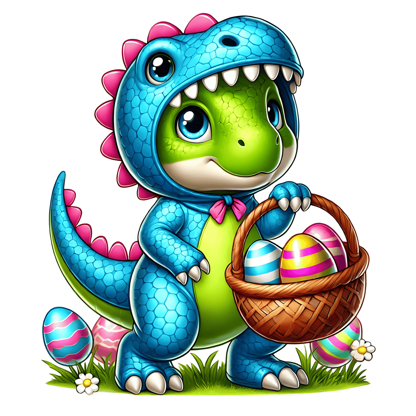 Bügelbild süßer Oster Dino #2