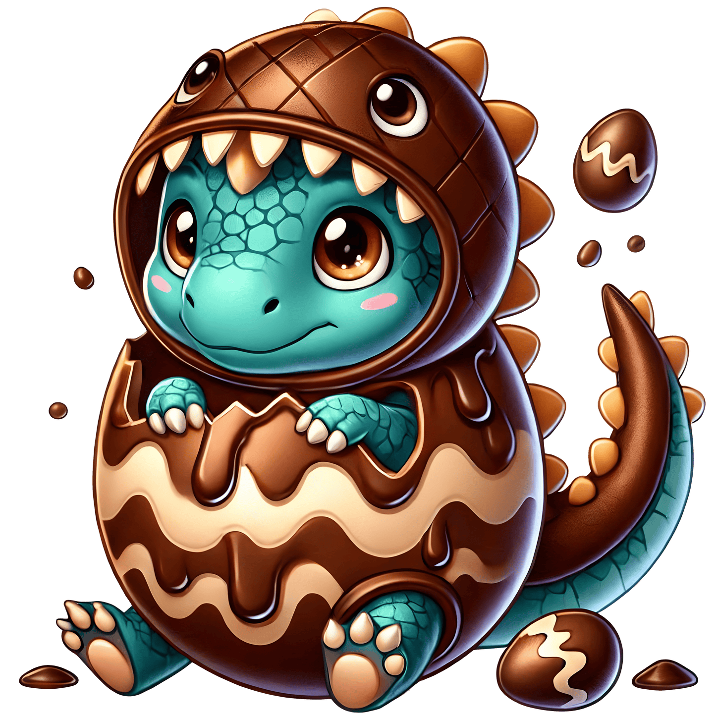 Bügelbild süßer Oster Dino #3