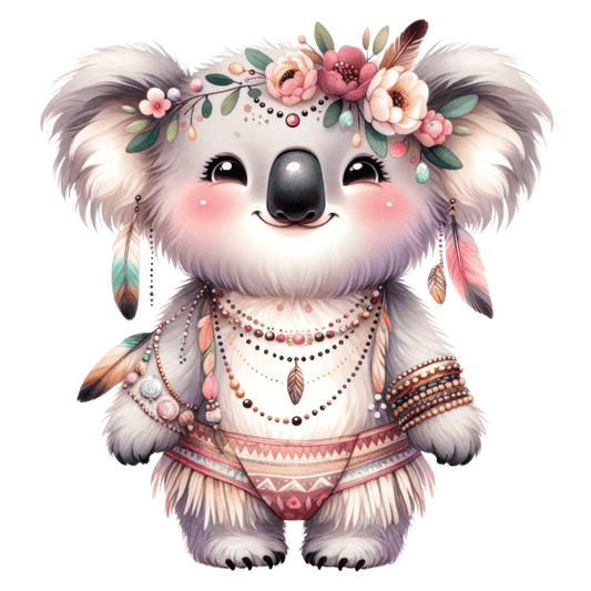 Bügelbild süßes Boho Koala Fylou's Style