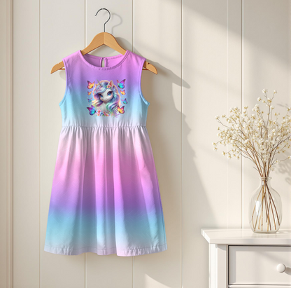 Vorbestellung Bio Jersey "Verlauf Pastell Rosa Blau" Überbreite