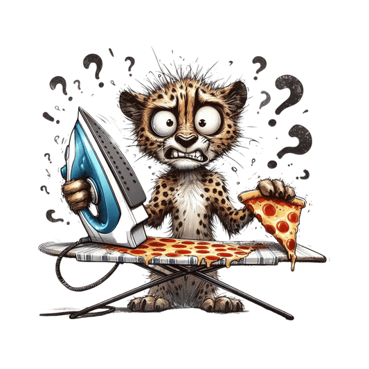 Bügelbild verwirrter Tiger