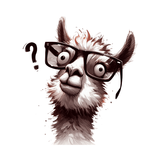 Bügelbild verwirrtes Lama