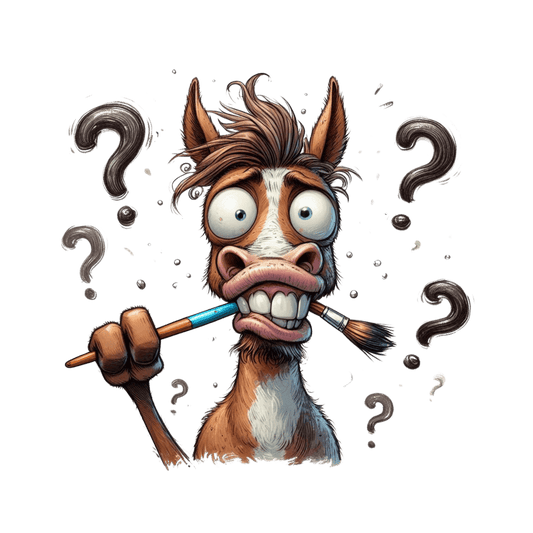 Bügelbild verwirrtes Pferd