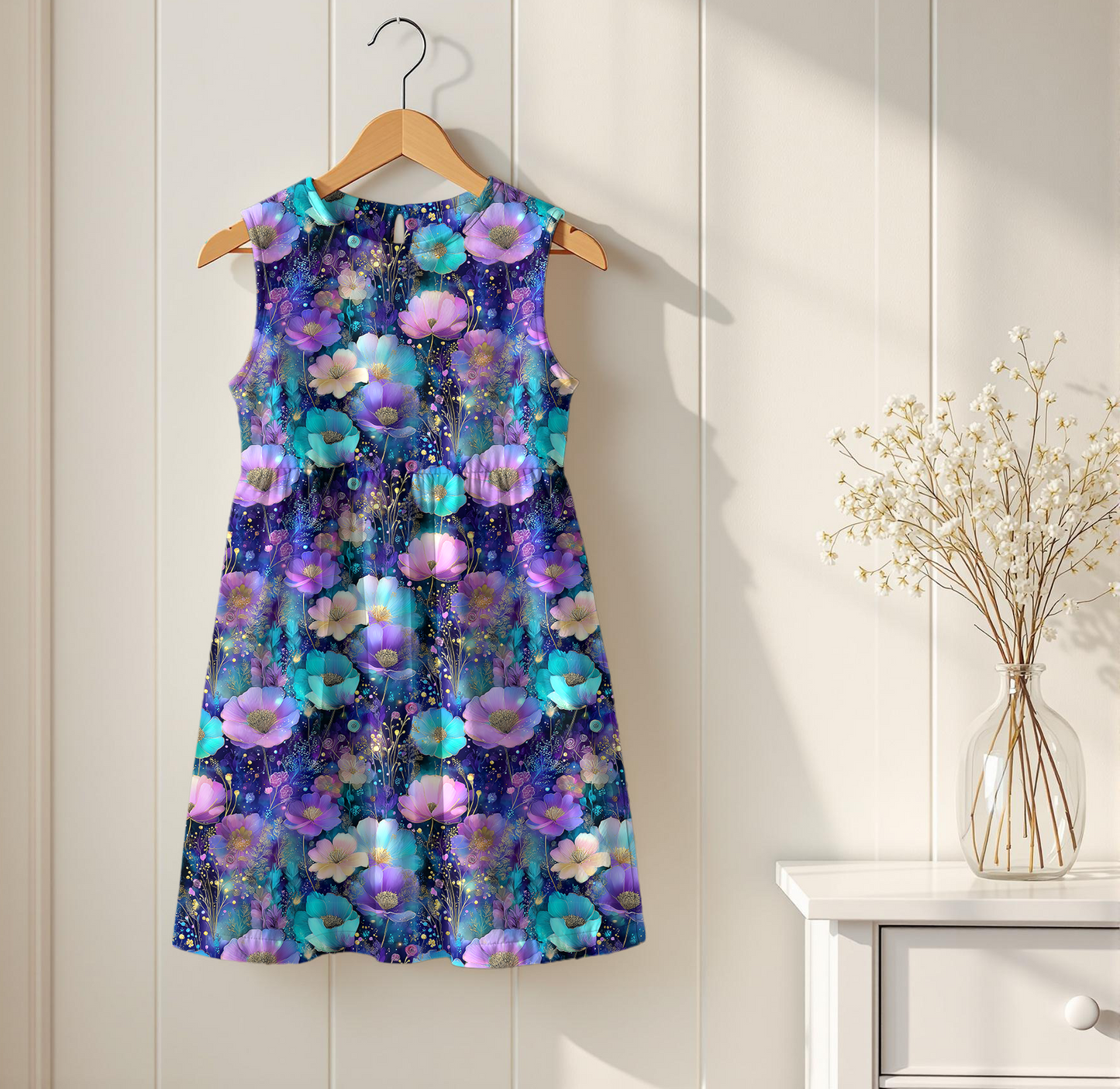 Vorbestellung Bio Jersey "Wildblumen Lila" Überbreite