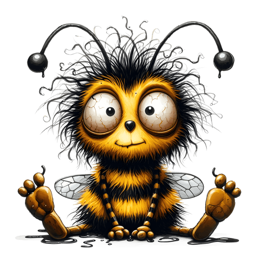 Bügelbild zerzauste Biene