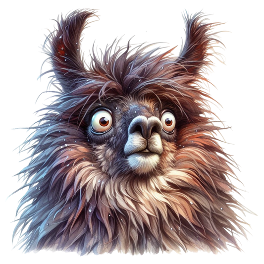 Bügelbild zerzaustes Lama