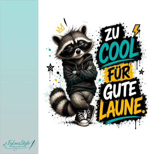 Bügelbild Zu Cool für gute Laune #1