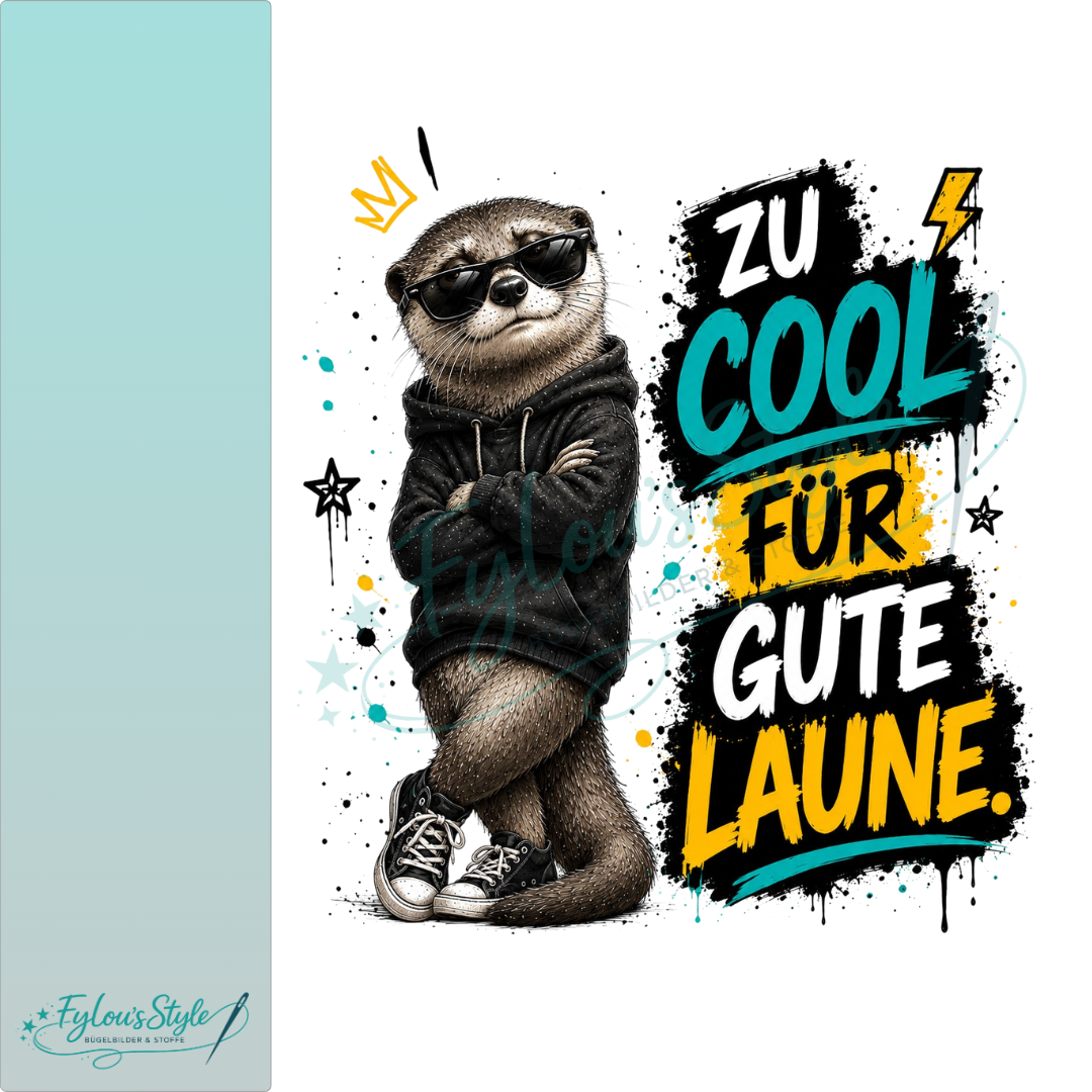 Bügelbild Zu Cool für gute Laune #2